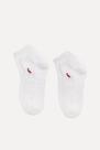 Meia Reserva Pica-Pau Bordado Kit 2 Pares Low Cut Cano Baixo Branca - Cor Branco - Tamanho U