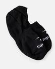 Meia Rip Curl Single Invisible Black Pack 3 Unidades