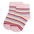 Meia Rosa Listrada Infantil - Meias Gelder