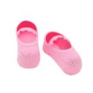 Meia Sapatilha Antiderrapante Rosa com Strass Princesa Puket