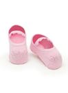 Meia Sapatilha com Aplique Menina Princesa Rosa Rosa Bala 0 A 12 Meses