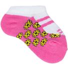 Meia Sapatilha de Bebê Flor Pink