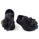 Meia Sapatilha Festa Flor Preto (0-12 meses) PUKET Meia Sapatilha Festa Flor Preto (0-12 meses) PUKET