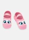 Meia Sapatilha Puket Menina Antiderrapante Gata Rosa Bala 15 a 22