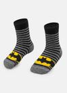 Meia soquete infantil batman puket tamanho:23 a 27cor:cinza