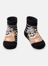 Meia Soquete Puket Bebê Menino Urso Preto 0 a 12 Meses
