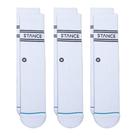 Meia Stance Basic 3 Pack Crew Socks White