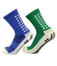 Meia Trusox Antiderrapante Esportiva Kit 2 Pares cores Verde e Azul Royal
