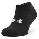 Meia Under Armour Cano Baixo Core Cotton No Show Preto - 3 Pares Meia Under Armour Cano Baixo Core Cotton No Show Preto - 3 Pares