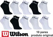 Meia Wilson 10 pares Cano Médio Canelado Algodão
