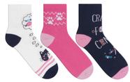 Meia Winston Fun Socks 3 Pares Infantil Menina - Tam. 24/27 Multicores - Ref 3324271