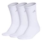 Meias Adidas Cushioned Crew para mulheres (3 pares) brancas/cinza