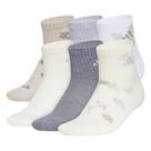 Meias Adidas Unissex Kids Quarter Ankle para meninos e meninas (pacote com 6)