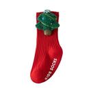 Meias Antiderrapantes De Natal Vermelhas Para Bebês Meninos E Meninas De 0 a 3 Anos