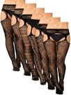 Meias arrastão Skylety para mulheres plus size, 6 pares