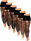 Meias arrastão Skylety para mulheres plus size, 6 pares