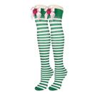 Meias até a coxa Benefeet Sox Green Listradas para mulheres/meninas