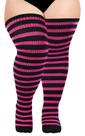 Meias até a coxa Moon Wood Plus Size para mulheres de algodão