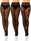 Meias Bencailor, 3 pares de Halloween, pretas, florais, XXL