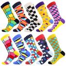 Meias BISOUSOX masculinas Crazy Colorful Funky Dress, 9-12