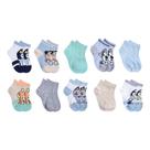Meias Bluey, pacote com 10 unidades, para meninos, 2-4T, brancas dos EUA