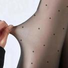 Meias-calças Femininas De Inverno Com Bolinhas, Efeito Pele, Leggings Térmicas De Lã, Meias-calças