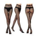 Meias-calças Femininas Sensuais De Rede Com Estampas Góticas Y2K, Com Padrões De Flores, Corações E