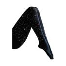 Meias-calças plus Size Com Strass 100DEN Elásticas Brilhantes Com Cristais AB Diamante Grossos De
