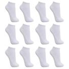 Meias Cano Baixo Branca Masculina Algodão Kit 12 Pares de Meias