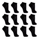 Meias Cano Baixo Masculinas Pretas Conjunto com 6 Pares