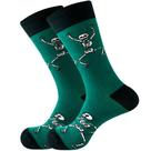 Meias Cotton Crew Halloween Dancing Skeleton Green, 5 pares
