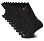 Meias Crew Reebok, pacote com 10, Mid-Calf Performance, pretas 6-12,5