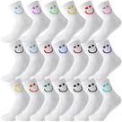 Meias Cuffbow Crazy Funny Emotion para mulheres, pacote com 20 Meias Cuffbow Crazy Funny Emotion para mulheres, pacote com 20