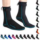 Meias de água OMGear Neoprene de 3 mm de corte alto para homens 8-9/mulheres 9-10