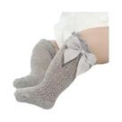 Meias De Algodão Com Laço Para Bebês Meninas E Meninos, Antiderrapantes, De Verão, Até O Joelho,