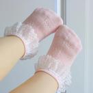 Meias de Algodão com Renda para Meninas - Primavera, Verão e Outono Meias de Algodão com Renda para Meninas - Primavera, Verão e Outono