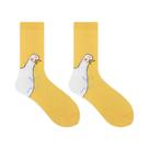 Meias De Algodão Femininas De Inverno Quentes Com Estampa De Ganso E Pato, Cano Médio, Moda Casual,