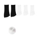 Meias De Algodão Femininas De Verão Com Cinco Dedos, 5 Pares, Antiderrapantes, Corte Baixo, Dedos Meias De Algodão Femininas De Verão Com Cinco Dedos, 5 Pares, Antiderrapantes, Corte Baixo, Dedos