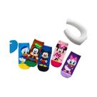 Meias De Algodão Kawaii Disney Para Mulheres, 5 Pares, Estampas De Stitch, Mickey, Minnie, Daisy,