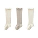 Meias De Algodão Macio Para Bebês, 3 Pares, Quentes, Longas, Confortáveis, Adequadas Para a Pele,