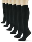Meias de cano alto até o joelho Soxtrot Silky Smooth, pacote com 6 unidades, pretas
