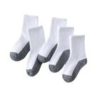 Meias De Cano Médio Para Meninos, 5 Pares, Respiráveis, Brancas, Para Estudantes, Primavera Verão,
