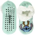 Meias de chinelo Disney Lilo & Stitch Teddy Fur femininas azuis 9-11