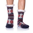 Meias de chinelo DoSmart Winter Thermal Fleece masculinas, azuis, tamanho 6-12