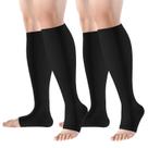 Meias de compressão Bropite Open Toe 15-20 mmHg para homens e mulheres