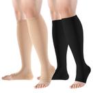 Meias de compressão Bropite Toeless 15-20mmHg para mulheres e homens