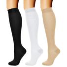 Meias de Compressão CHARMKING Circulation 15-20 mmHg - Pacote com 3 Pares