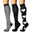 Meias de Compressão CHARMKING Circulation 15-20 mmHg - Pacote com 3 Pares