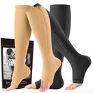 Meias de compressão com zíper cerpite 15-20mmHg para homens e mulheres