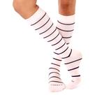 Meias de Compressão Comrad Nylon - Knee High 15-20 mmHg (Rosa/Azul)